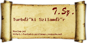 Turbéki Szilamér névjegykártya